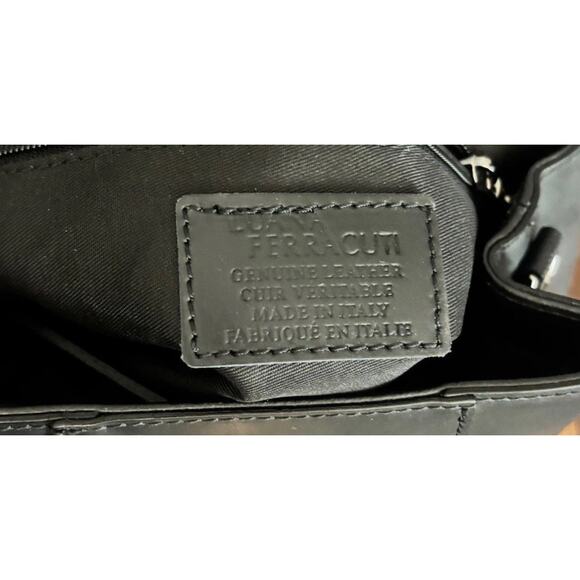 Luana Ferracuti Italy Leather Convertible Black Backpack - Picture 5 of 16